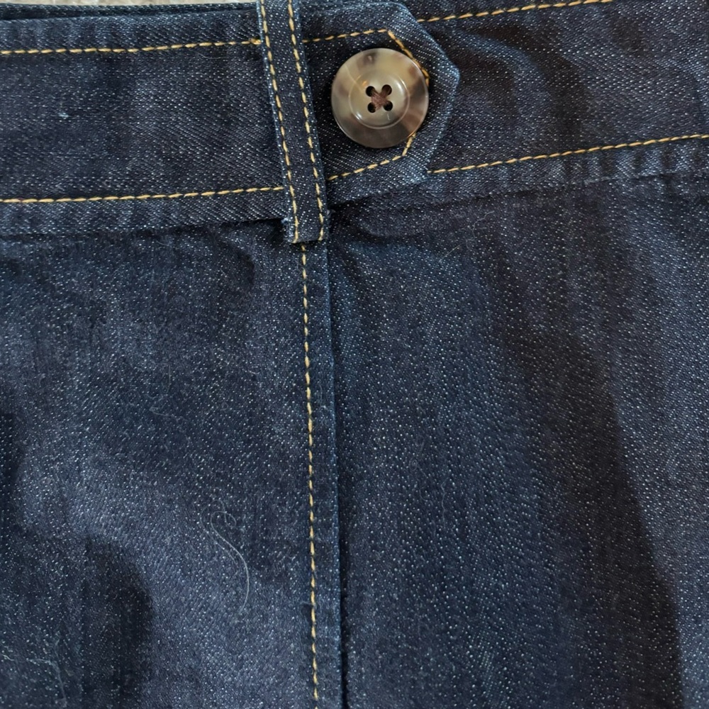 Ann Taylor Dark Wash Denim A-Line Skirt Women’s Classic Jean Skirt - Picture 3 of 8